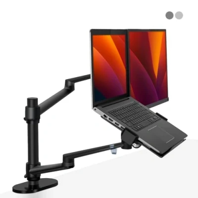 Afbeelding van Alberenz Laptop Monitor Arm Kantelbaar Hoogte Verstelbaar Zwart