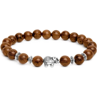 Afbeelding van Zentana Balans Armband Wenge Hout Olifant