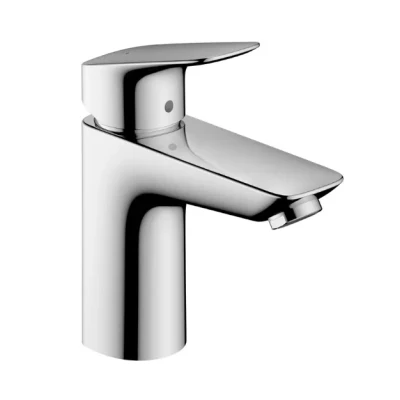 Afbeelding van Hansgrohe Logis wastafelkraan 100 met metalen pop up waste chroom