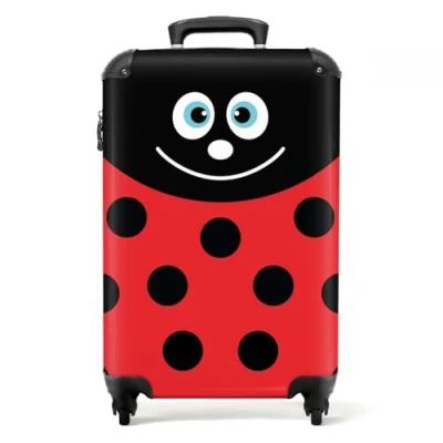 Afbeelding van NoBoringSuitcases.com® Handbagage koffer rood Trolley 55x35x25