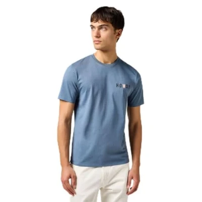 Afbeelding van Wrangler Short Sleeve Small Graphic Regular FIT Tshirt print, Heren, Maat: XXL, Dusty blue