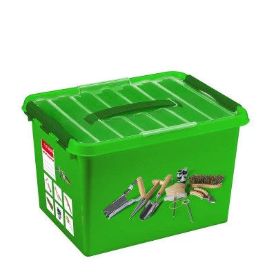 Afbeelding van SUNWARE Q Line Gartenbox + 1 Tray 22 Liter 400 x 300 260 mm groen/transparant