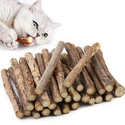 Afbeelding van kattenkruid speelgoed voor binnenkatten interactief, Matatabi sticks katten, kat set tandjes kauw