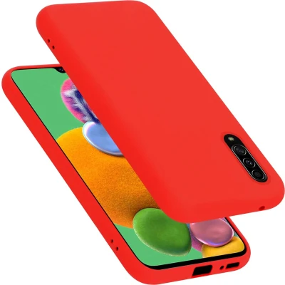 Afbeelding van Cadorabo Hoesje geschikt voor Samsung Galaxy A90 5G in LIQUID ROOD Beschermhoes gemaakt van flexibel TPU silicone Case Cover