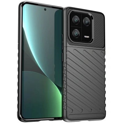 Afbeelding van Xiaomi 13 Pro Hoesje Siliconen en TPU (zacht) iMoshion Softcase/Backcover Zwart Telefoonhoesje Shockproof/Valbescherming