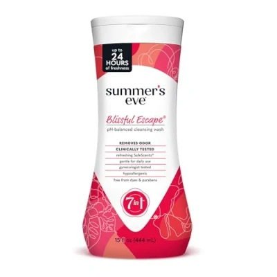 Afbeelding van Summer&#039;s Eve Blissful Escape Dagelijks verfrissende vrouwelijke body wash verwijdert geurtjes intieme zone pH gebalanceerd 444ml