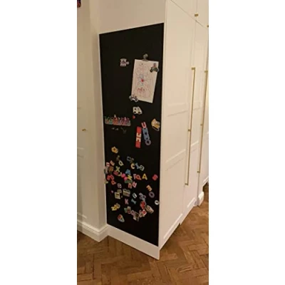 Afbeelding van Magneetbord folie, kleur: zwart, 40 maten, top prijs prestatie, beschrijfbaar, afwasbaar, magnetisch, krijtbord magneetfolie (90 x cm)