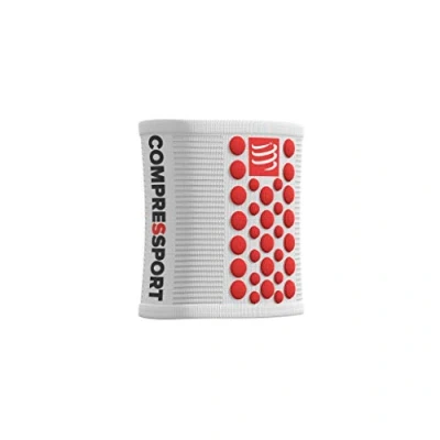 Afbeelding van Compressport Sweatbands 3D.Dots wit/rood maat One size