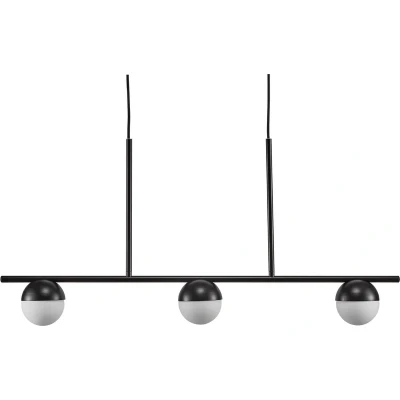 Afbeelding van Nordlux Hanglamp CONTINA Textiel kabel, met de mond geblazen opaal glas