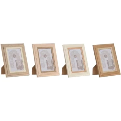 Afbeelding van Fotolijsten Home ESPRIT Multicolour Kristal Hout MDF Scandinavisch 13 x 2,8 18 cm (4 Stuks)