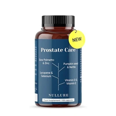 Afbeelding van Nullure Prostate Care Zaagpalm Capsules + Pompoenpit Lycopeen Prostaatsupplementen voor Mannen Onafhankelijk Getest Vegan Clean Label 120 Gemaakt in Barcelona