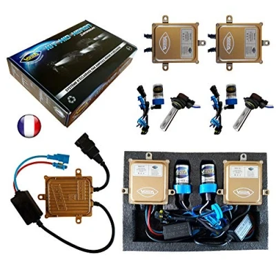 Afbeelding van VEGA HID Xenon Kit Frans merk HB3 9005 6000 K 55 W Slim DSP AC lampen met schuine voet