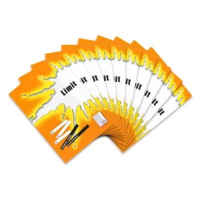 Afbeelding van Limit Schoolschrift A4, 16 vellen, liniatuur 26, geruit met rand, oranje, 10 stuks