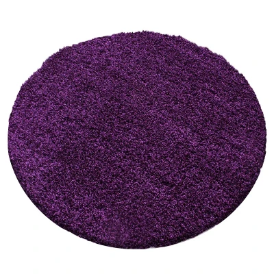 Afbeelding van Rond hoogpolig vloerkleed Sade Lila Ø 120cm Adana Carpets