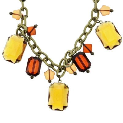 Afbeelding van Behave Klassieke bruine ketting van koord met diverse hangers