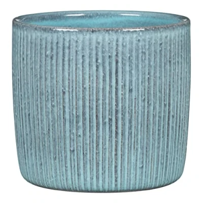Afbeelding van Scheurich Solido Linea, bloempot van keramiek, kleur: Lagoon, 17,6 cm diameter, 16 hoog, 3,1 l vol.