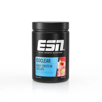 Afbeelding van ESN ISOCLEAR Whey Isolate Proteïnepoeder, Strawberry Lime, 908 g, 30 Porties Heldere Wei Poeder Lactosevrij Voor Spieropbouw en Herstel, Gemaakt in Duitsland, Laboratorium Getest
