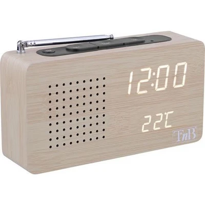 Afbeelding van Wekkerradio met houtafwerking Joy LED FM T&#039;nB