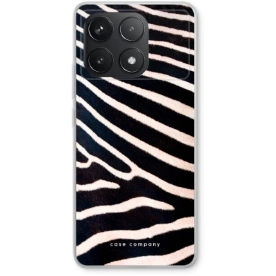 Afbeelding van Case Company® hoesje geschikt voor Xiaomi Redmi K70 Zebra Soft Cover Telefoonhoesje Bescherming aan alle Kanten en Schermrand