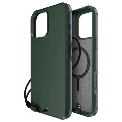 Afbeelding van Apple iPhone 16 Pro Max MagSafe Hoesje Kunststof BodyGuardz Backcover/Hardcase Donkergroen Telefoonhoesje Shockproof/Valbescherming
