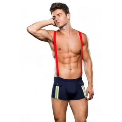 Afbeelding van Envy Fireman Bottom with Suspenders 2 Pc M/L