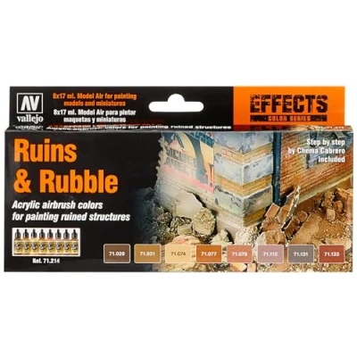 Afbeelding van Model Air Effects Series Ruins &amp; Rubble 8 kleuren 17ml 71214