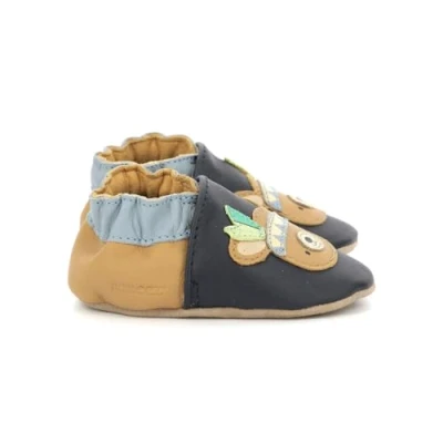 Afbeelding van Robeez Forest GAME Babyschoenen voor kinderen, Maat: 28/29, Marine/camel/clair Leer