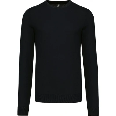 Afbeelding van Pullover/Cardigan Heren 4XL Kariban Ronde hals Lange mouw Black 50% Katoen, Acryl