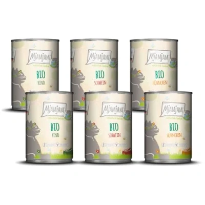 Afbeelding van MjAMjAM Premium natvoer voor katten natuurlijk lekker The BIO Box, 6 stuks (6 x 400g), graanvrij