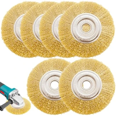 Afbeelding van Voegenborstel, 6 delige set, compatibel met Gloria Multibrush en andere draadborstels, messing borstel voor voegenreiniging, 11,5 cm brede vervangende voegenborstel het verwijderen