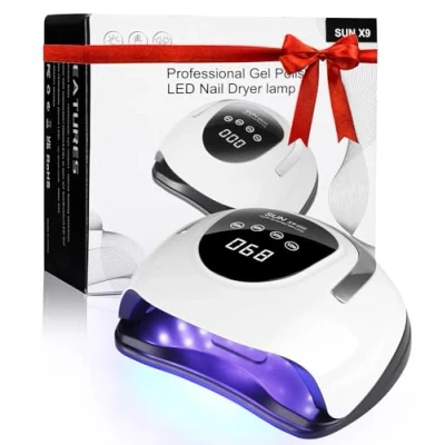 Afbeelding van 220W UV lamp voor gelnagels, 10/30/60/99S timer nageldroger nagels, professionele LED nagels met handvat en automatische sensor, nagellamp thuis salon manicure beginners DIY