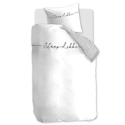 Afbeelding van Snoozing Dory Dekbedovertrek Eenpersoons 140x200/220 cm White