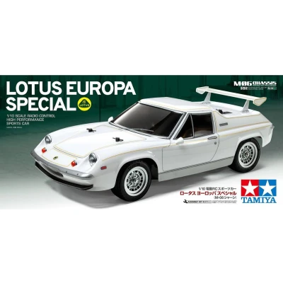 Afbeelding van Tamiya 1:10 RC modelauto voor beginners Elektro Racewagen Lotus Europa Special (M 06) Brushed Achterwielaandrijving Bouwpakket M 06