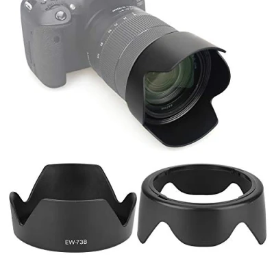 Afbeelding van Zonnekap, EW 73B Kunststof zonnekaphouder Vervanging voor EF S 17 85 f / 4 5.6 IS USM lens, zwart (EW 73B)
