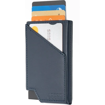Afbeelding van AdroitGoods Pasjeshouder 7 Pasjes Portemonnee Creditcardhouder Met RFID Technologie Leder Blauw