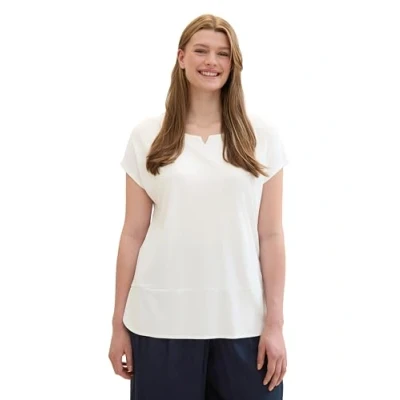 Afbeelding van TOM TAILOR MY TRUE ME T shirt met ronde halslijn en extra brede tailleband