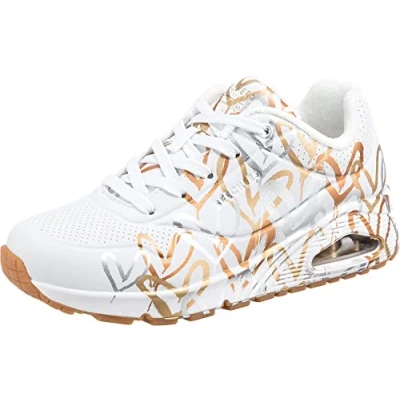 Afbeelding van Skechers Sport UNO Sneakers laag white/multicoloured metallic, Dames, Maat: 42, White/multi coloured metallic Pu