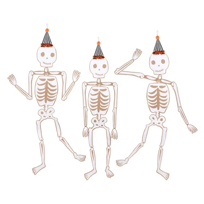 Afbeelding van Hangdecoratie skeletten Vintage Halloween (3st) Meri