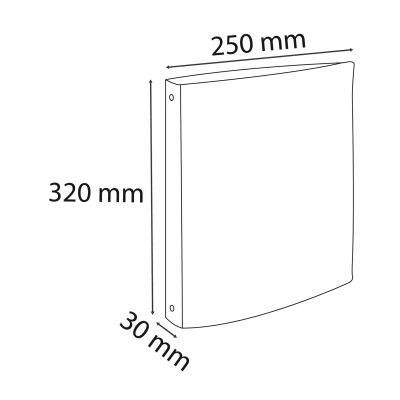 Afbeelding van Classeur 4 anneaux 20 mm polypropylene opaque a4
