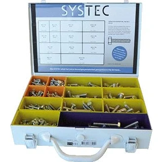 Afbeelding van SYSTEC assortimentskoffer tapbouten verzinkt M6 / M8 M10 DIN 933 ( 500 delig)