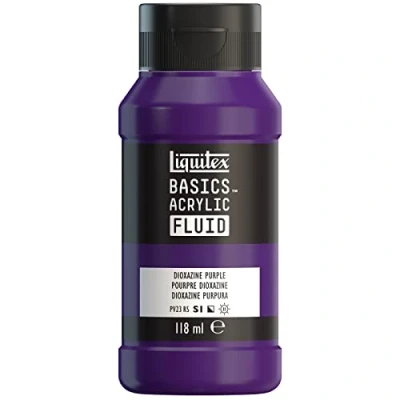Afbeelding van Liquitex 8870395 Basics Fluid acrylverf met vloeiende consistentie, sneldrogend, lichtecht, waterbestendig, op waterbasis, 118 ml fles dioxacinepaars