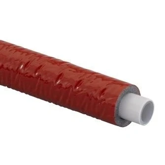 Afbeelding van Uponor uni pipe plus leiding buis thermo 25x2 5mm geisoleerd iso 4 s4 4mm isolatie rood op rol e 50m 1091711