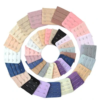 Afbeelding van TIMESETL Bra extender BH sluiting verlengstuk 40 stuks met 2 haken, 3 bustehouder, uitbreiding, riem 20 kleuren, elk soorten, Meerkleurig