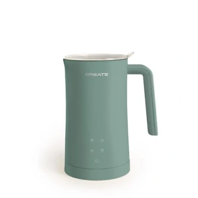 Afbeelding van CREATE Milk Froher Elektrische melkopschuimer, saliegroen/touchscreen, 4 automatische programma&#039;s, veiligheidssymbool, 350 ml, koud of warm gebruik, 400 W