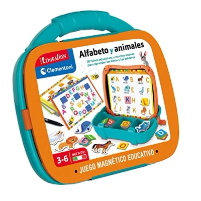 Afbeelding van Clementoni, Magnetische koffer, alfabet, draagbaar spel, educatief letters en eerste zinnen, speelgoed voor kinderen vanaf 3 jaar, spel in het Spaans (55492)
