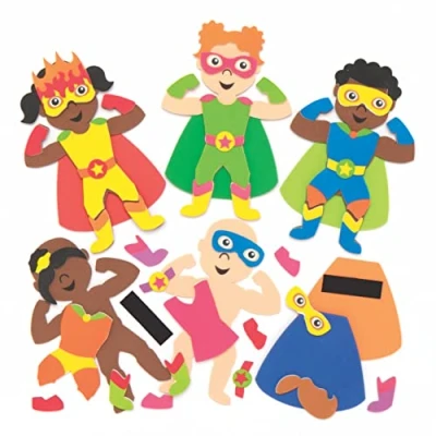 Afbeelding van Baker Ross sterheld Mix &amp; Match Magneten (8 stuks) Knutselspullen en Knutselsets voor Kinderen