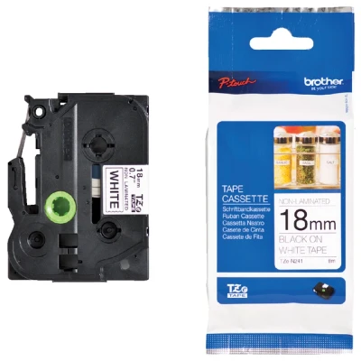 Afbeelding van Brother TZe N241 Tape Zwart op wit (18 mm)