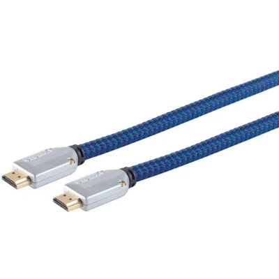 Afbeelding van HDMI A St./HDMI St. Metall verg sw blauer 2m