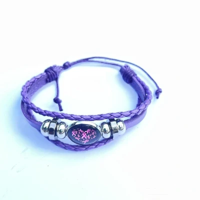 Afbeelding van GoedeDoelen.Shop Armband Heart Hope Faith Cure Ribbon Sieraad Vriendschapsarmband Polsmaat 15 20 cm Wellness House