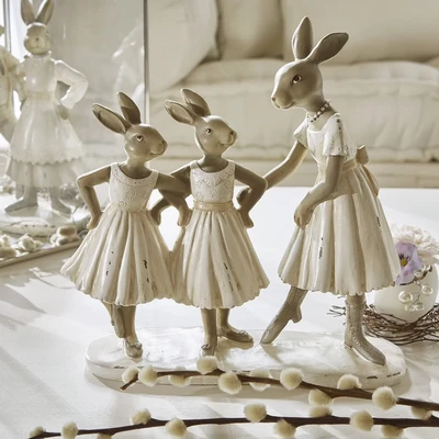 Afbeelding van LOBERON Hazen Danseuses crème/bruin